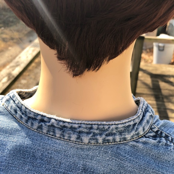 Liz Claiborne Jeans Vintage 90s Cotton Chambray Long Sleeve Snap Front Shirt - Picture 12 of 12